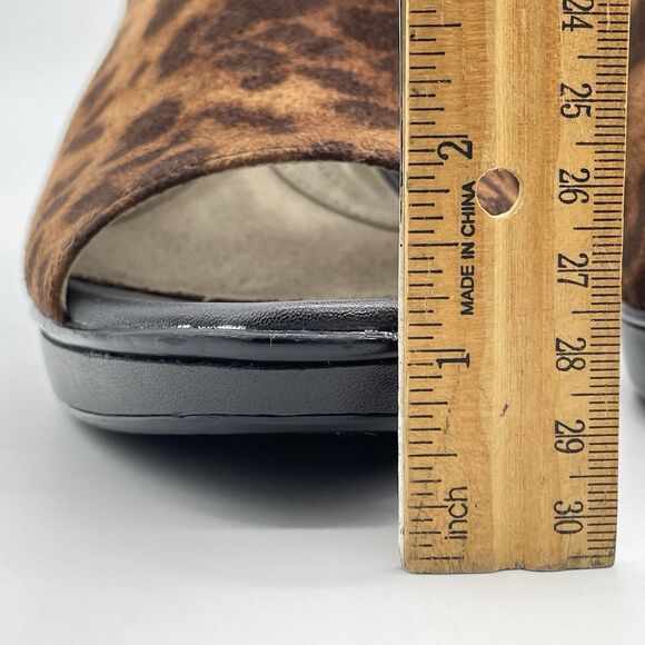 Naturalizer N5 Comfort Danby Peep Toe Ankle Strap Heels Women's 9.5M Animal Prin - Picture 6 of 16